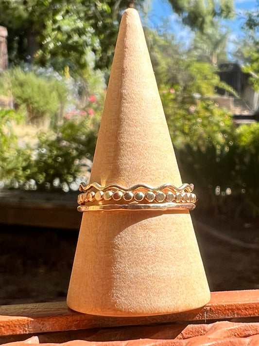 Ring stack 14k gold filled