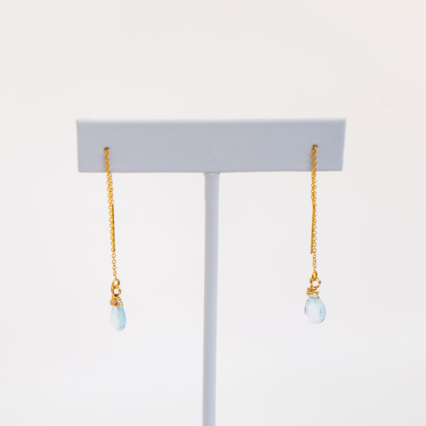 London blue topaz threader Earrings