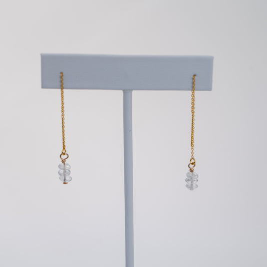 Clear Quartz threader Earrings