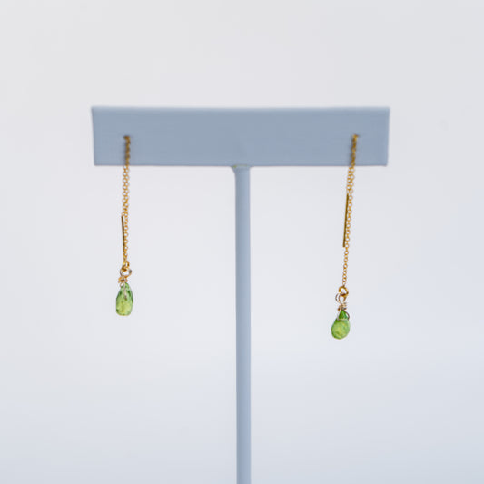 Peridot Threader Earrings