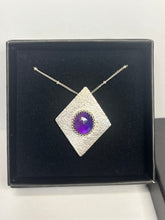 Load image into Gallery viewer, Amethyst and Sterling silver necklace
