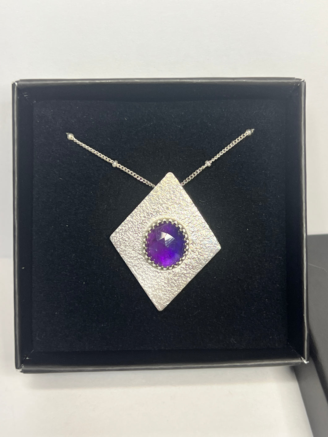 Amethyst and Sterling silver necklace