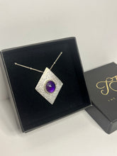 Load image into Gallery viewer, Amethyst and Sterling silver necklace
