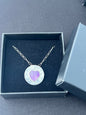 Heart shaped Amethyst and Sterling silver necklace