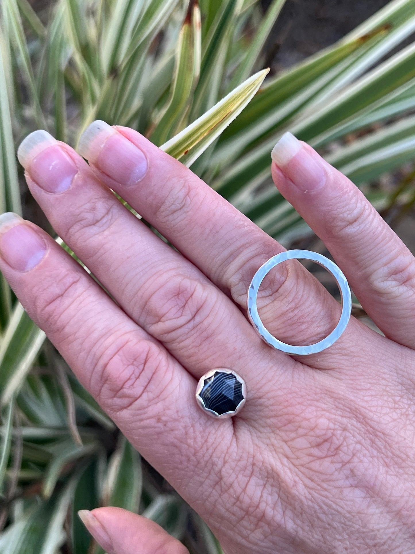 Circle agate ring