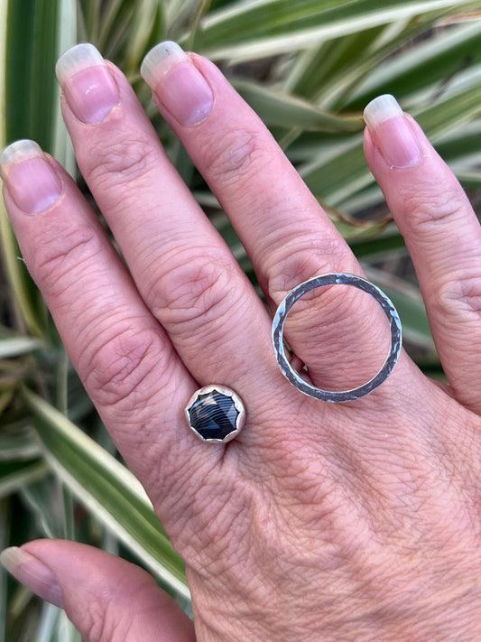 Circle agate ring