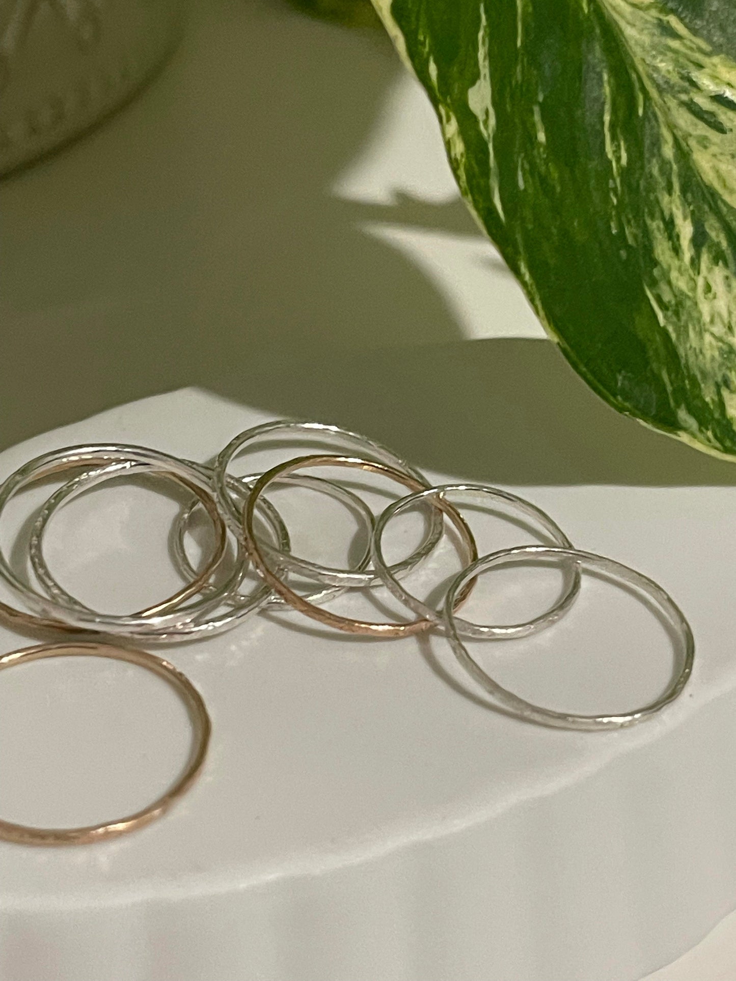 Hammered Stacking Rings