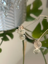 Load image into Gallery viewer, Green amethyst onion briolette gemstone threader earrings
