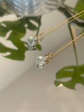 Load image into Gallery viewer, Sky blue topaz gemstone threader earrings
