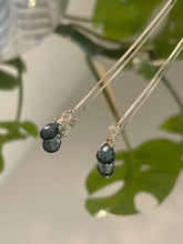 Load image into Gallery viewer, London blue topaz gemstone threader earrings
